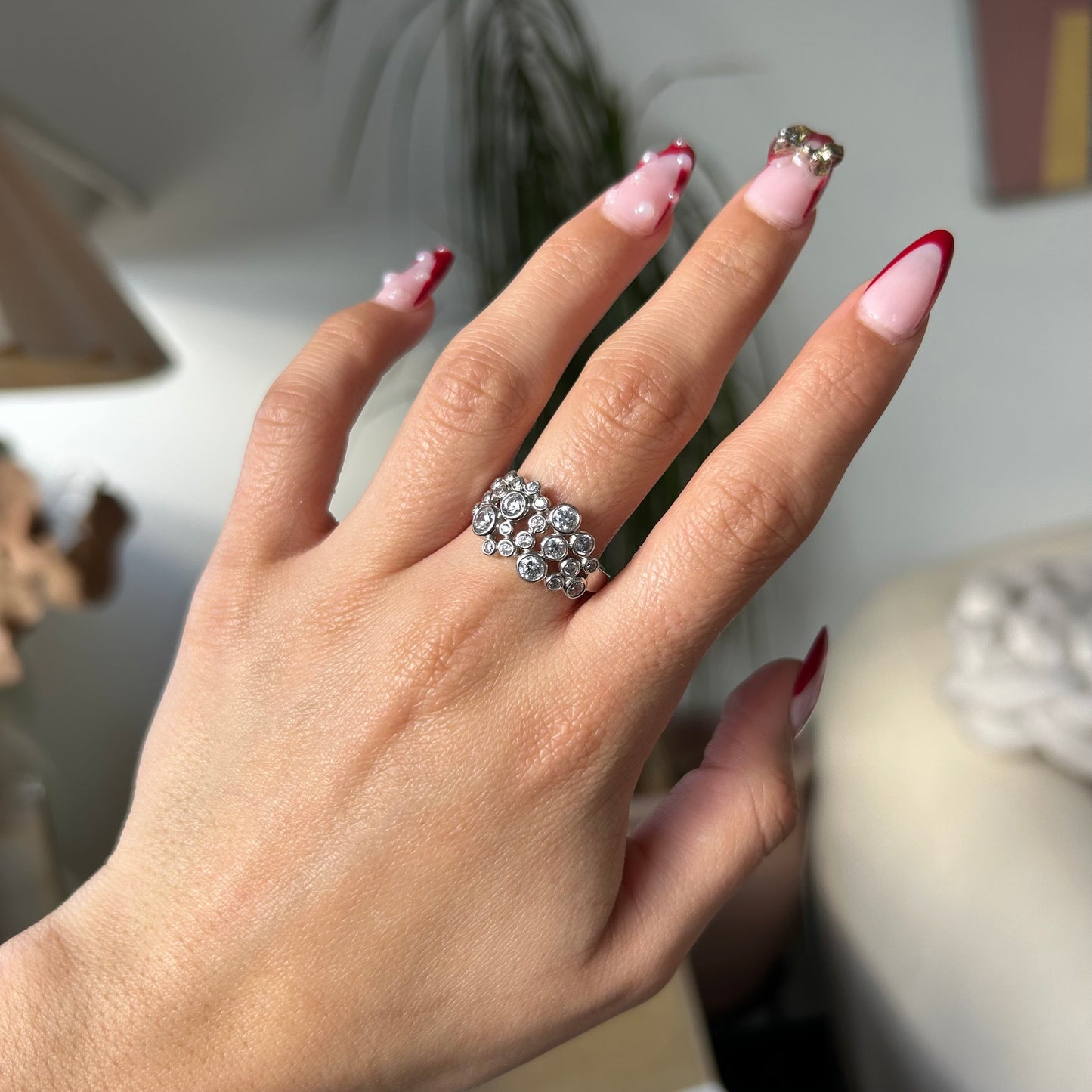 Bubble CZ Ring