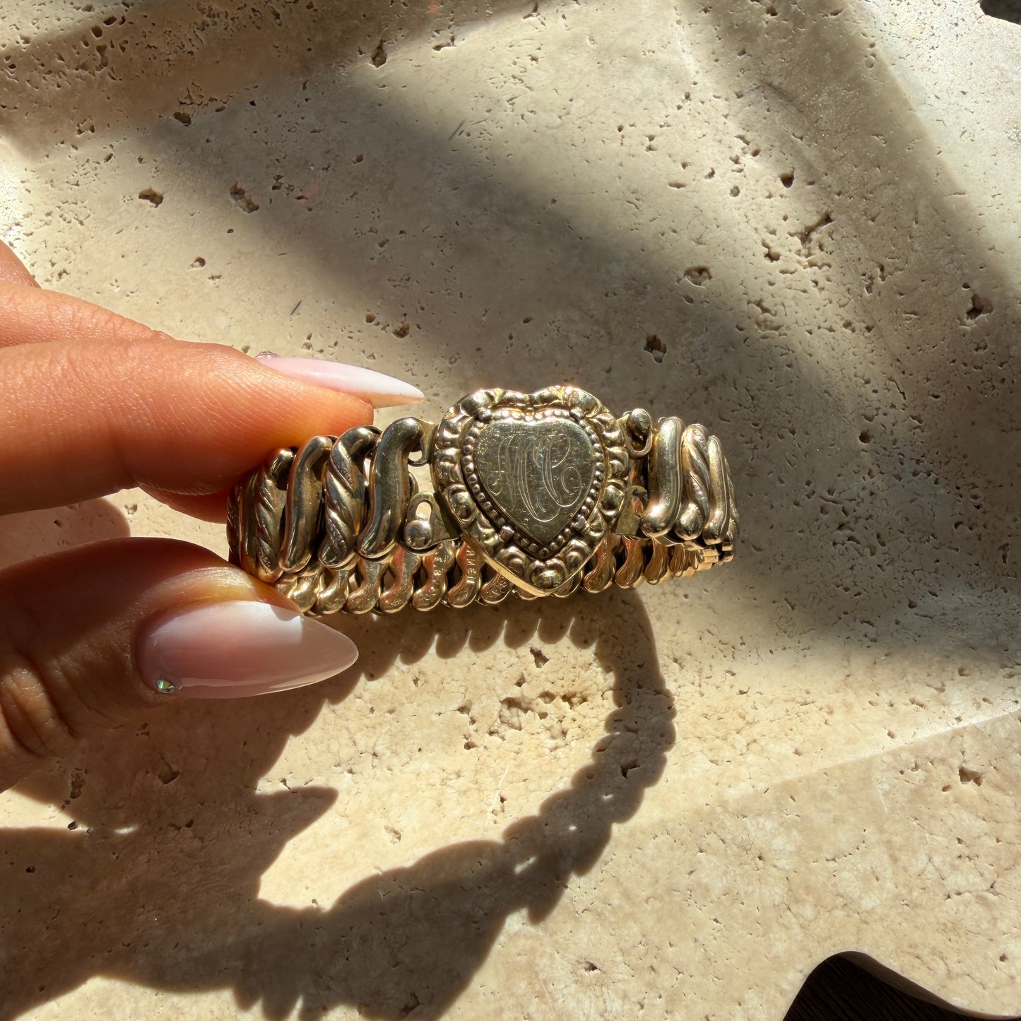 Sweetheart Bracelet With "MC" Engraving