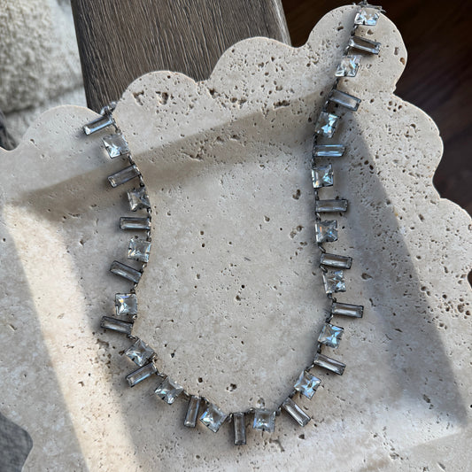 Antique-Art-Deco-Riviere-Sterling-Crystal-Necklace