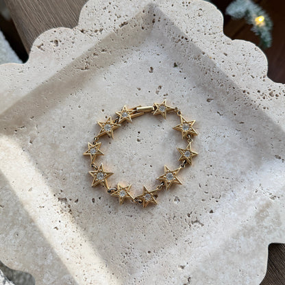 Vintage-Swarovski-Star-Link-Bracelet
