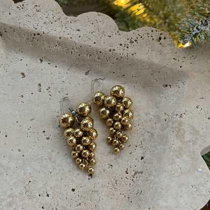 Cluster-Gold-Bead-Earrings