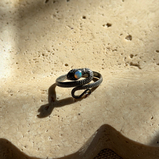 Sterling Silver Snake Opal Ring