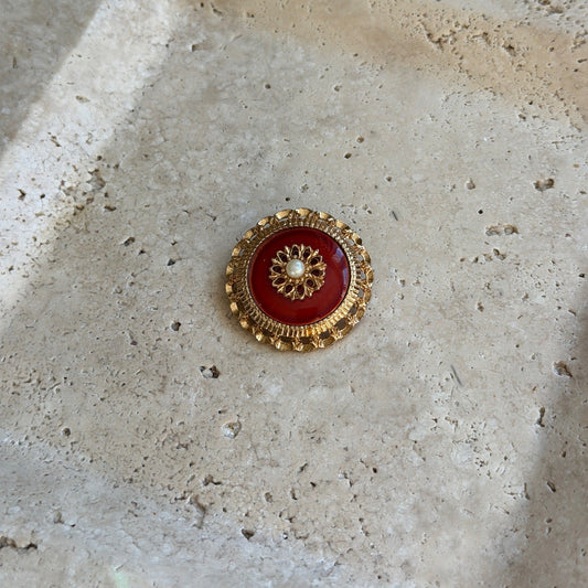 Sarah Coventry Royal Red Brooch