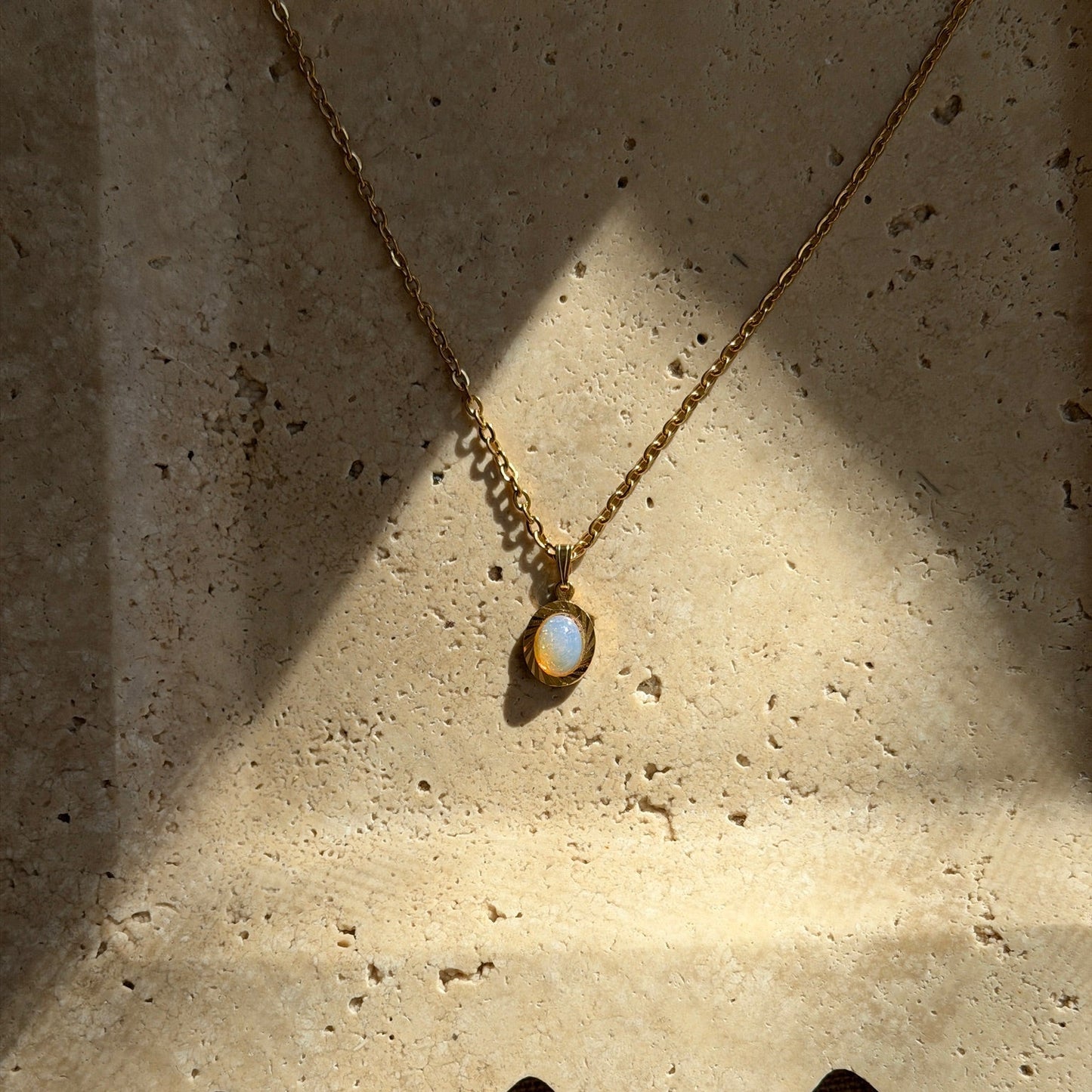 Opalite Drop Pendant Necklace