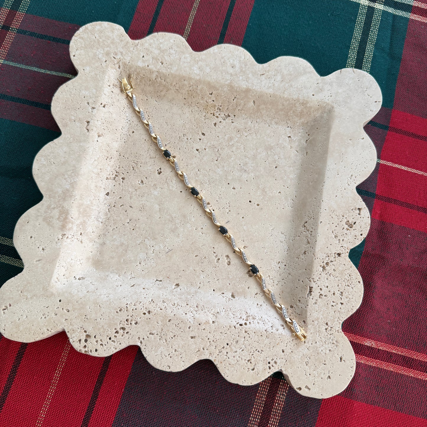 Gold Vermeil Sapphire Tennis Bracelet