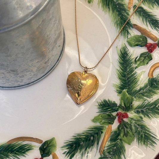 Heart Locket with Flowers