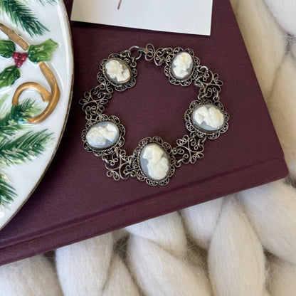 Cameo Shell Statement Bracelet