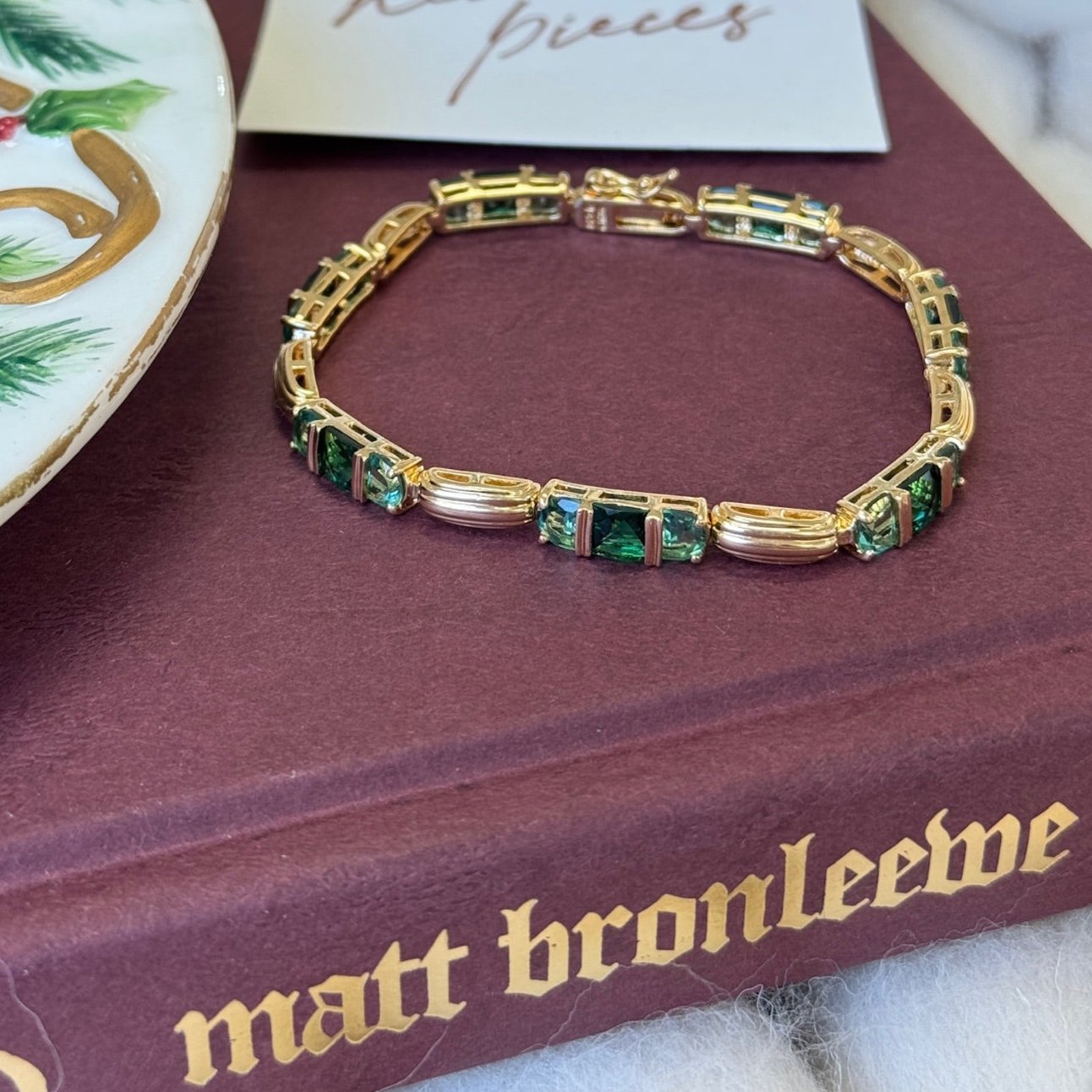 Gold Vermeil Emerald Bracelet