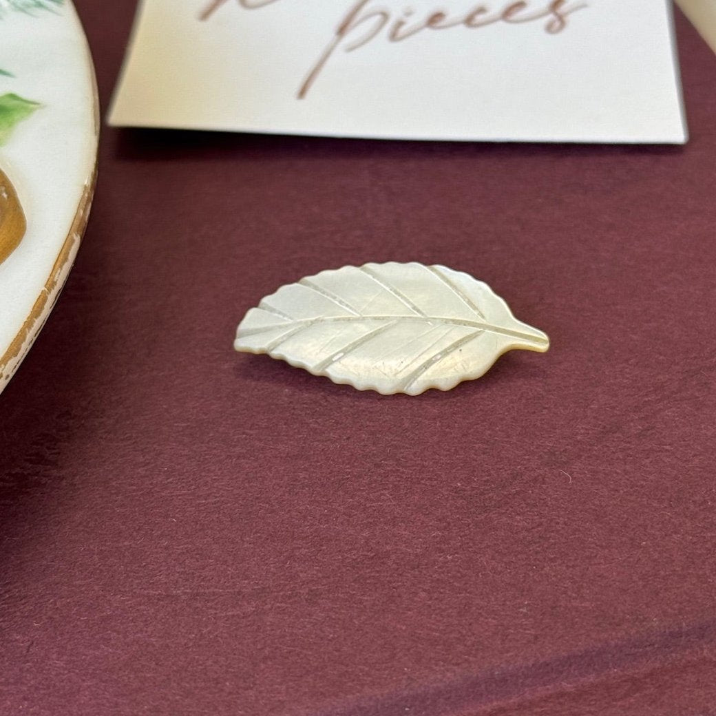 Mother of Pearl Leaf Brooch