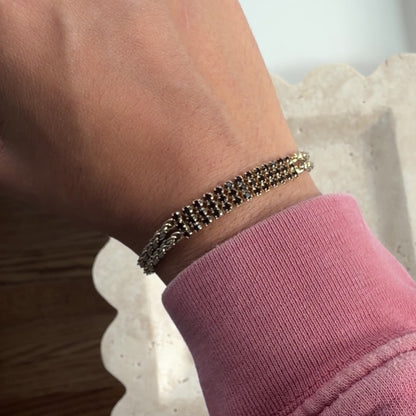 Dual Rope Rhinestone Bracelet