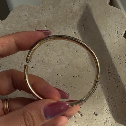 Etched Gold Filled Small Bangle